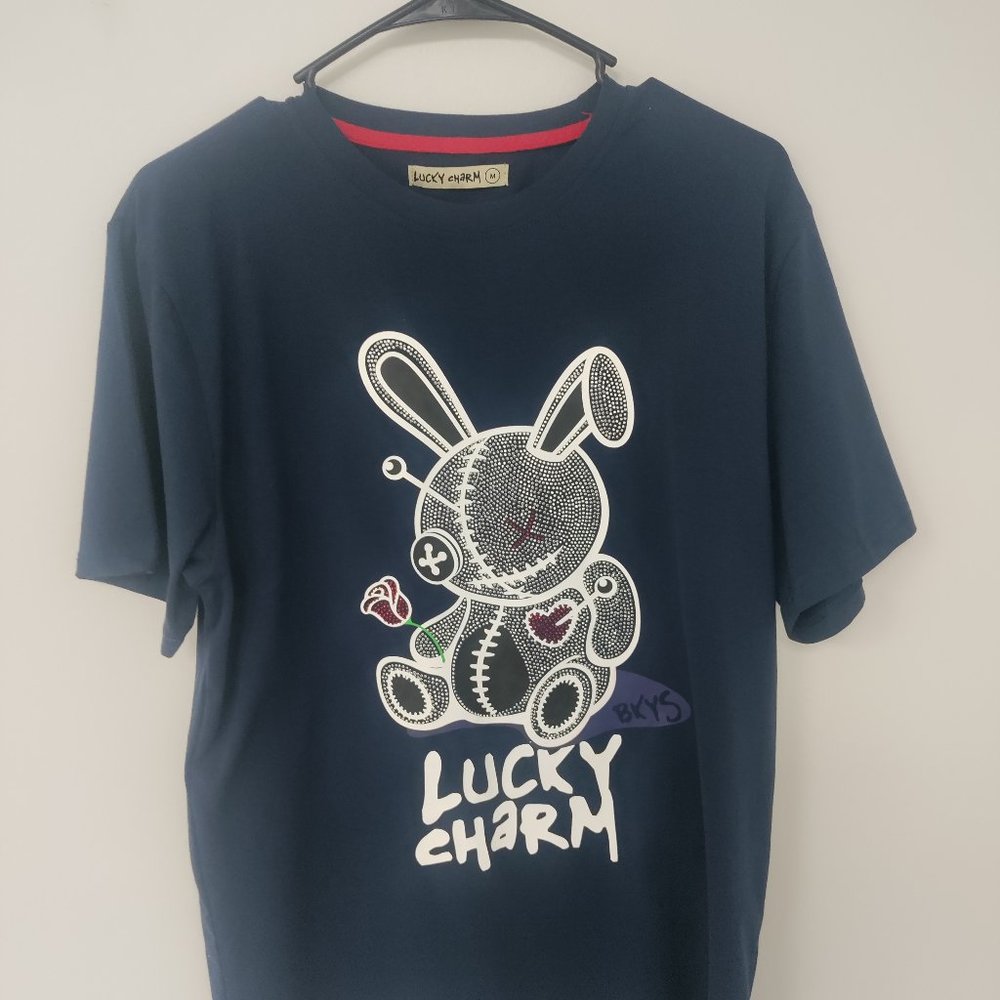 BKYS Men's Lucky Charm Tee-Blue/White
